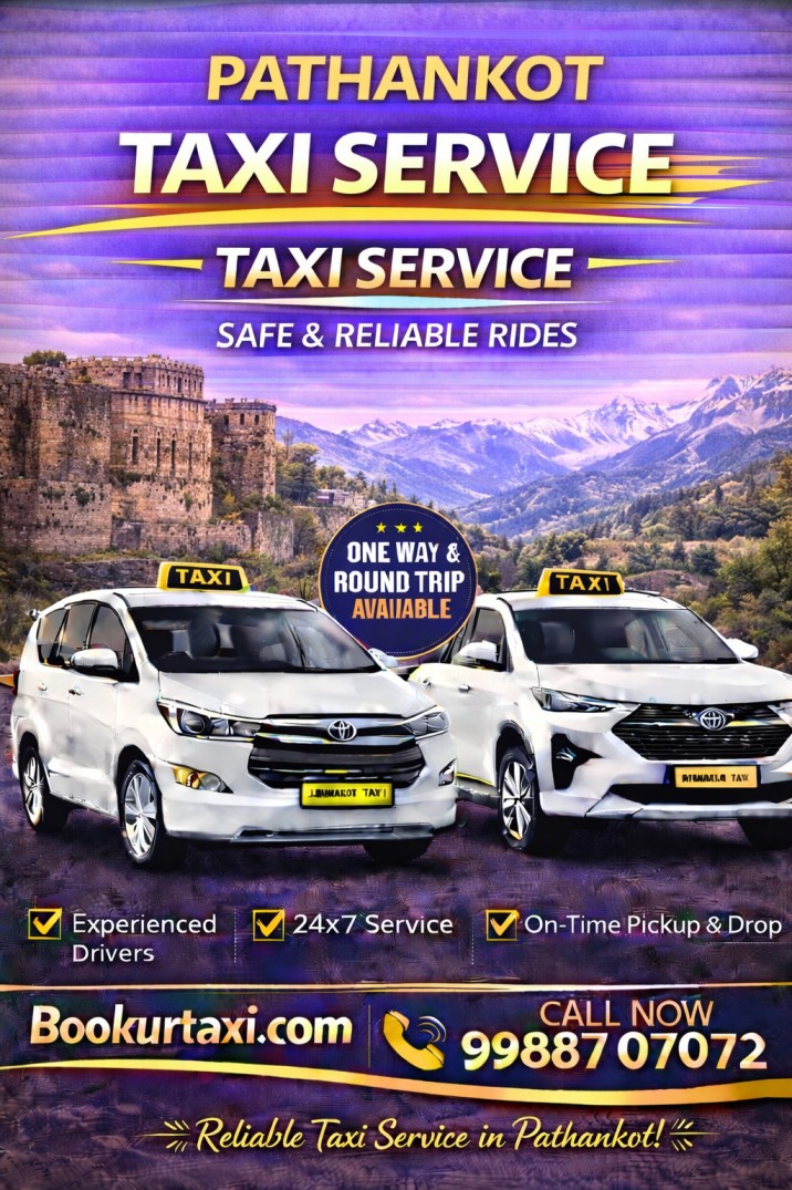Pathankot Taxi Service | Pathankot Cab Service From ₹9/Km - BookUrTaxi
