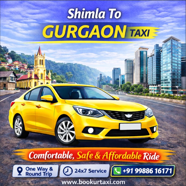 Gurgaon to Shimla Taxi | Booking Start ₹5525 - BookUrTaxi