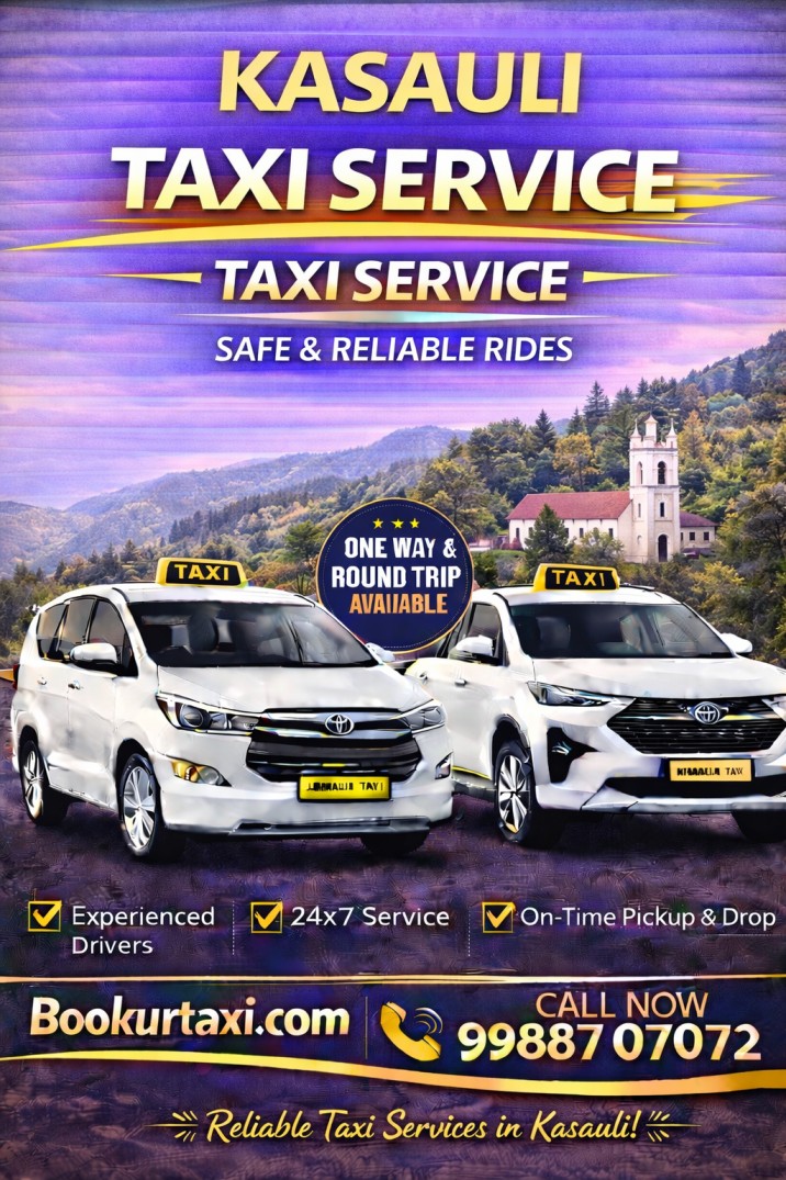 Kasauli Taxi Service | Kasauli Cab Service From ₹9/Km - BookUrTaxi